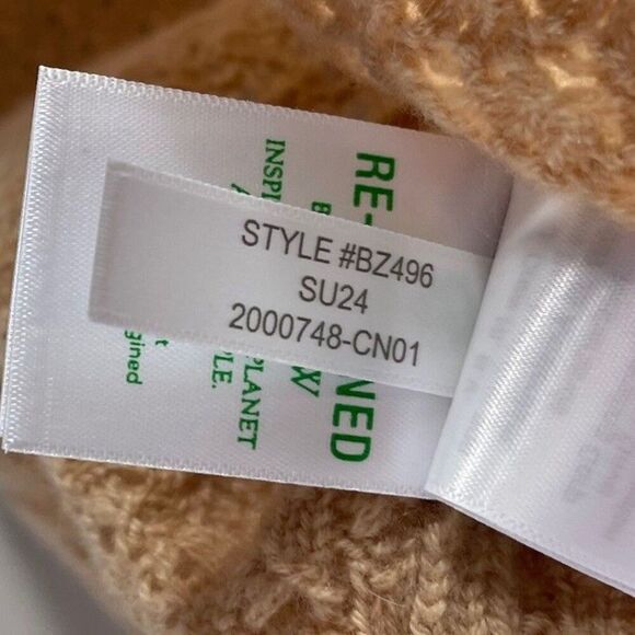 J.CREW Cashmere Top Women Small Tan NEW Pointelle Sleeveless Sweater BZ496 - Picture 11 of 12